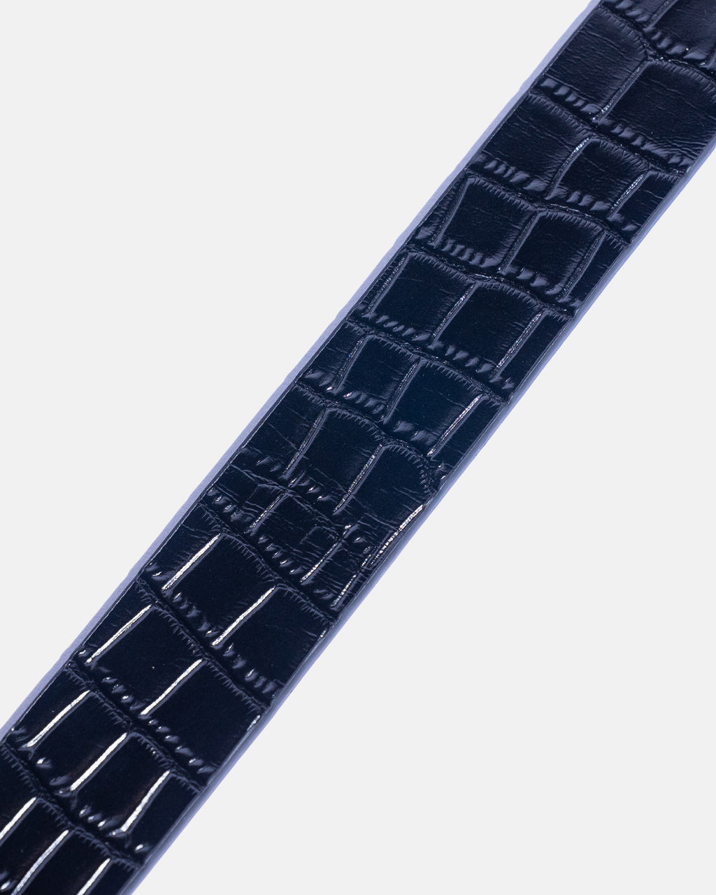 Caiman (Genuine Black Crocodile Leather)