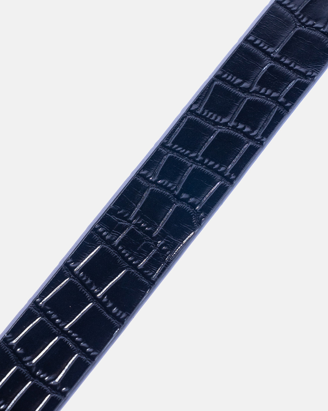 Caiman (Genuine Black Crocodile Leather)