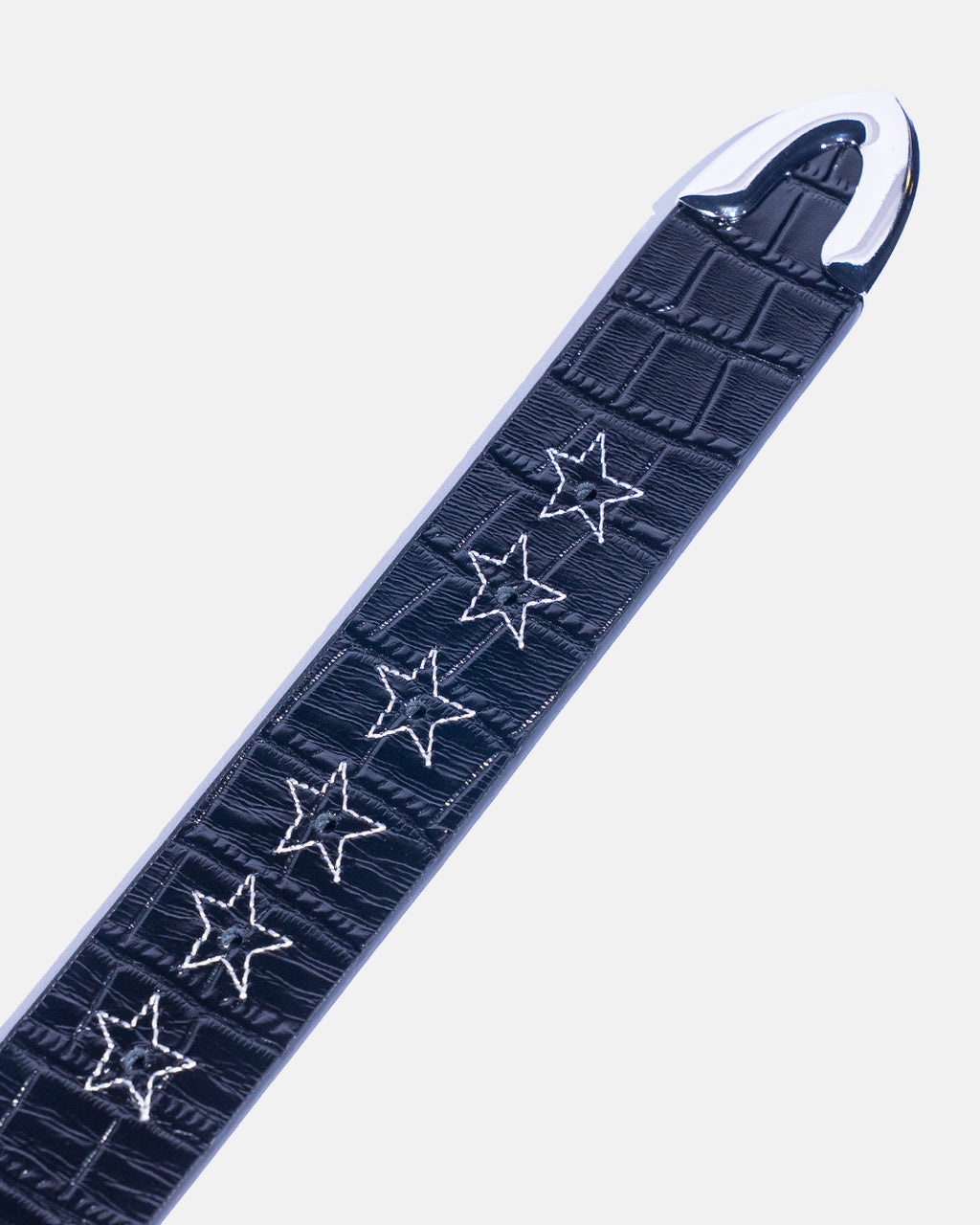 Caiman (Genuine Black Crocodile Leather)