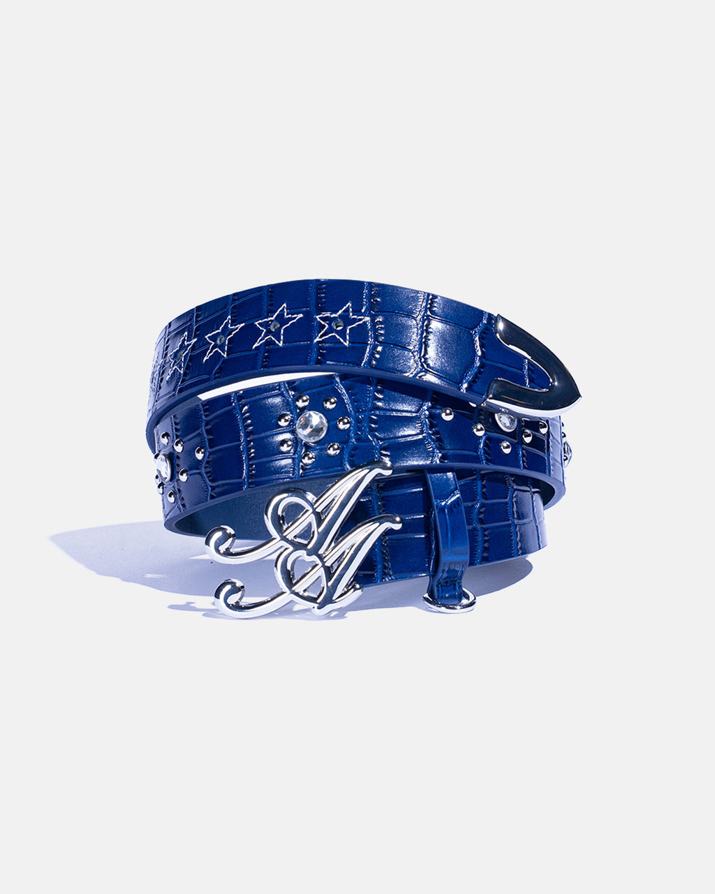 Caiman (Genuine Blue Crocodile Leather)