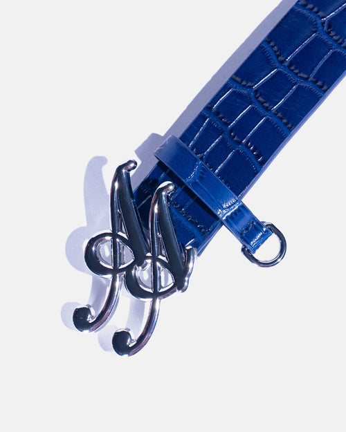 Caiman (Genuine Blue Crocodile Leather)