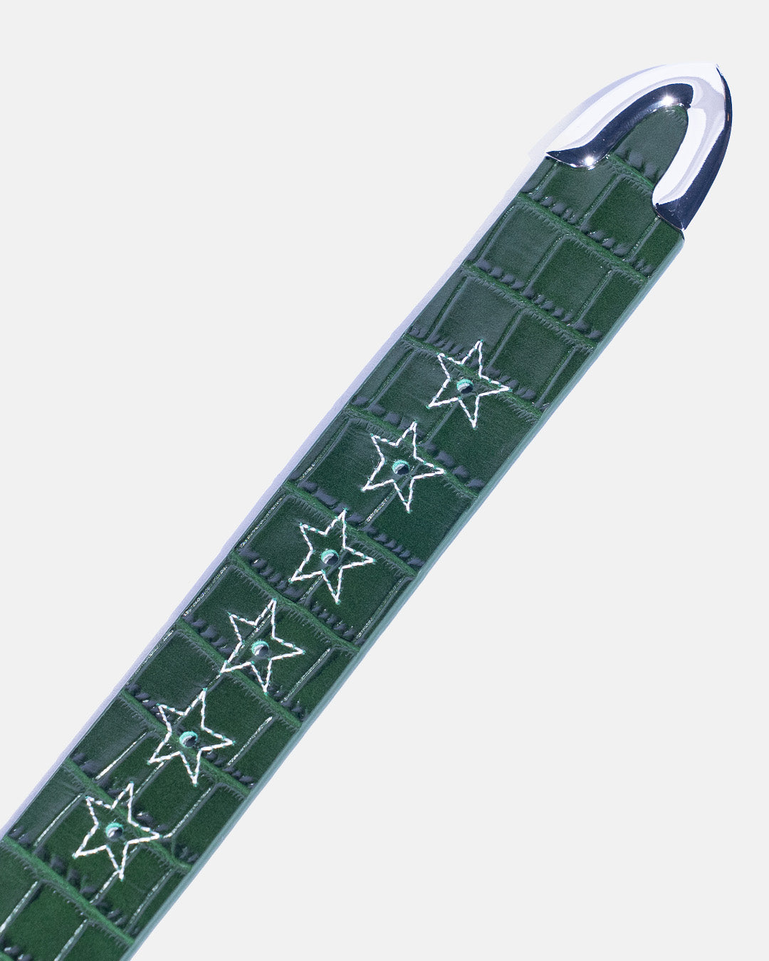 Caiman (Genuine Green Crocodile Leather)